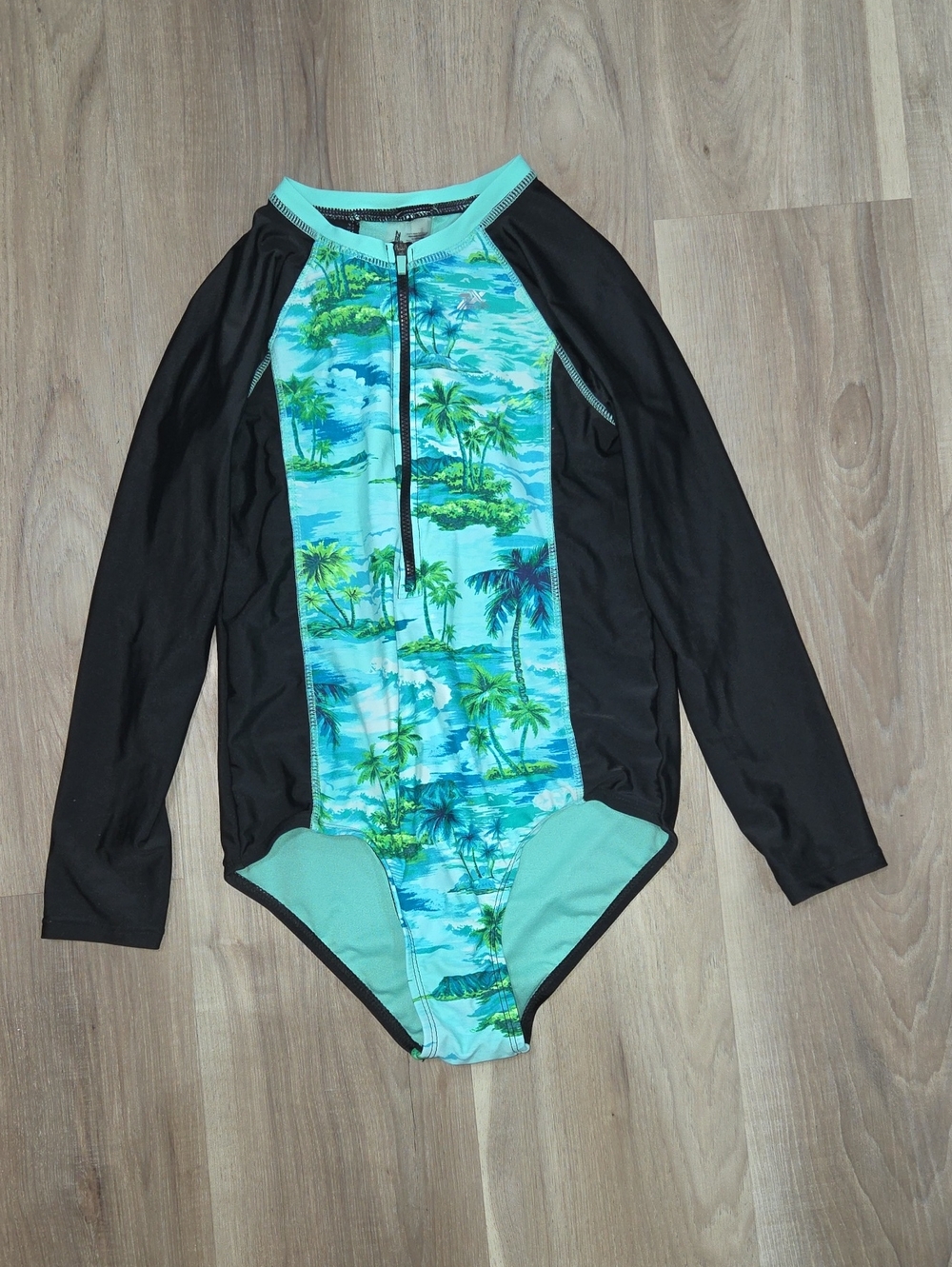 •ZeroxPosur• Little Girls Palm Trees One Piece Swimsuit